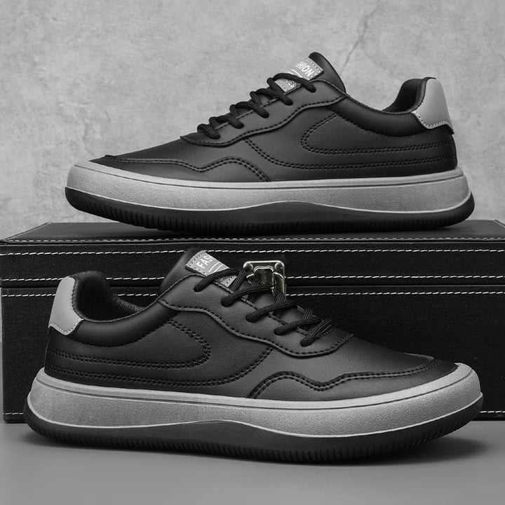 Momentum Genuine Leather Sneakers - Black