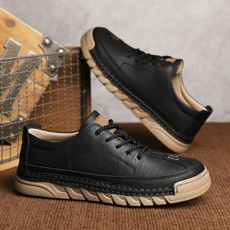 Momentum Leather Sneaker - Obsidian Black