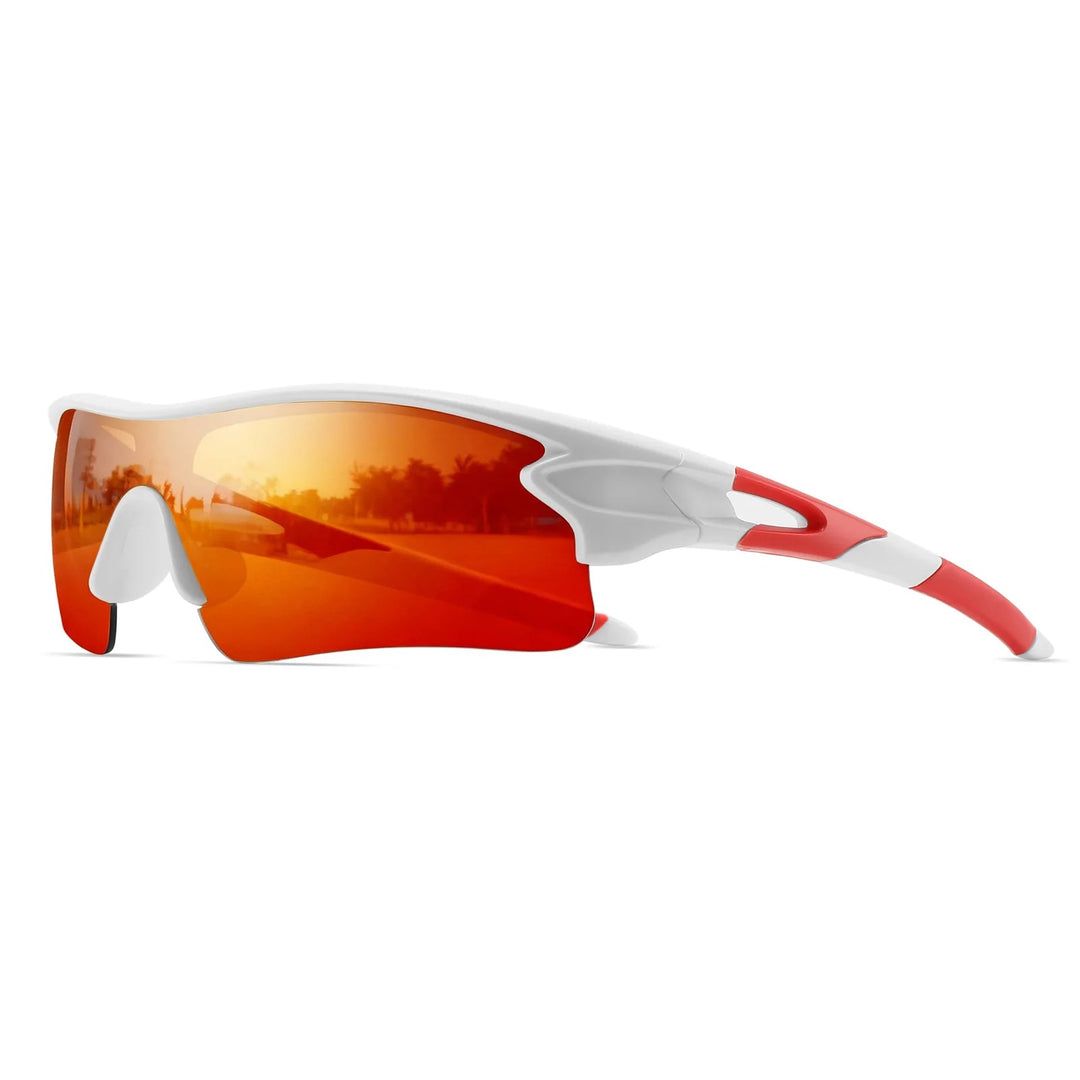 Momentum Sports Sunglasses - White / Flame Mirror