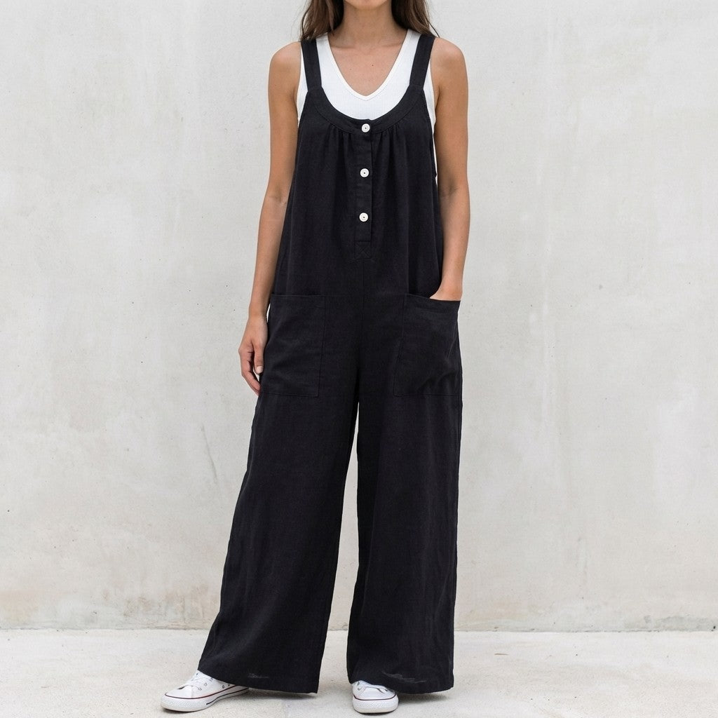 Montreux Wide Leg Jumpsuit - Onyx