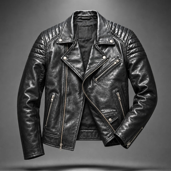 Montrose Leather Moto Jacket - Obsidian Black