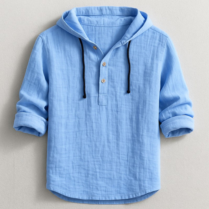 Mulford Hooded Long Sleeve - Ocean Blue