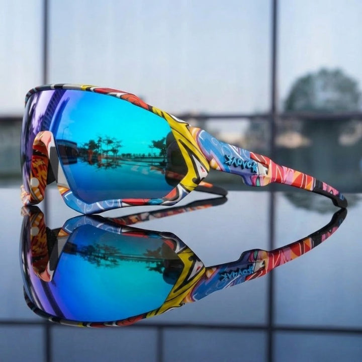 Nomad Polarized Sunglasses - Graffiti Print / Graphite