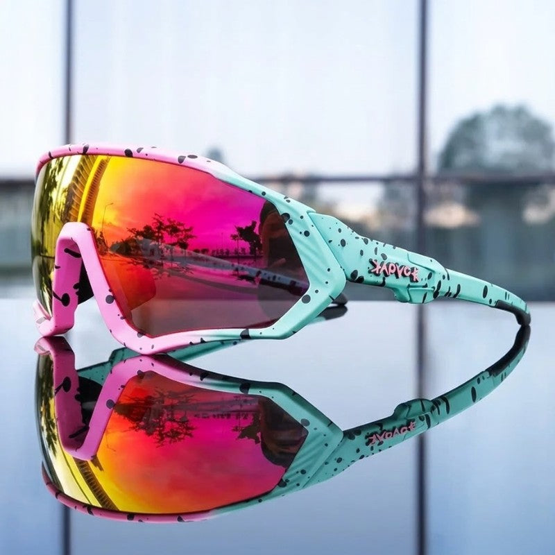 Nomad Polarized Sunglasses - Mint Print / Jade Lens