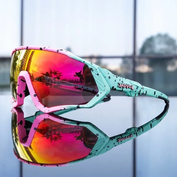 Nomad Polarized Sunglasses - Mint Print / Jade Lens