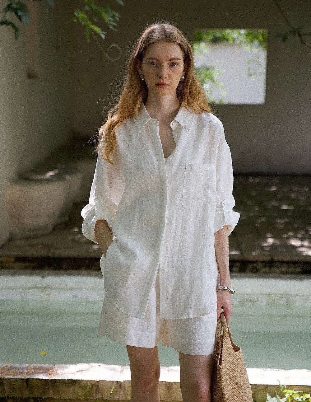 Ostia Summer Linen Set - White Set