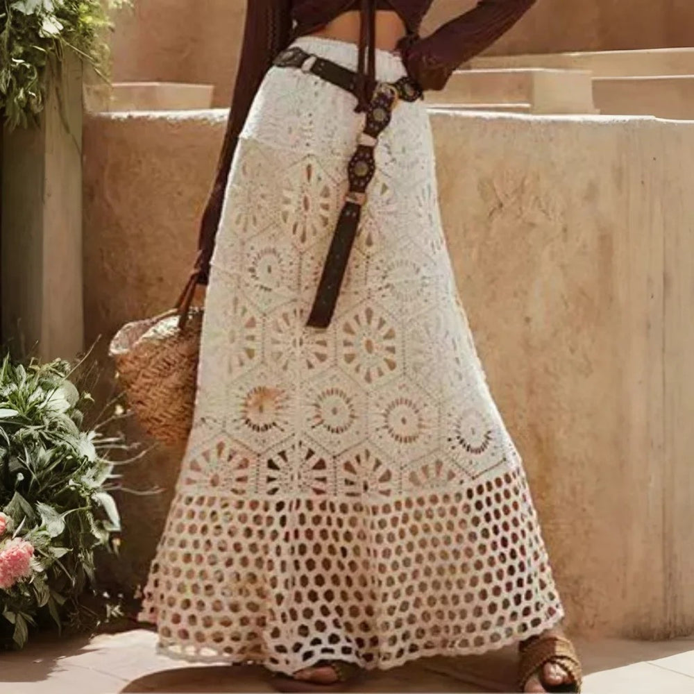Solana Cotton Crochet Skirt