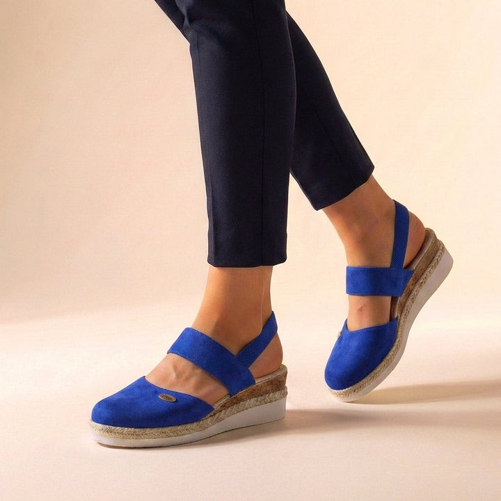 Olbia Slingback Wedge Sandals - Azure Blue
