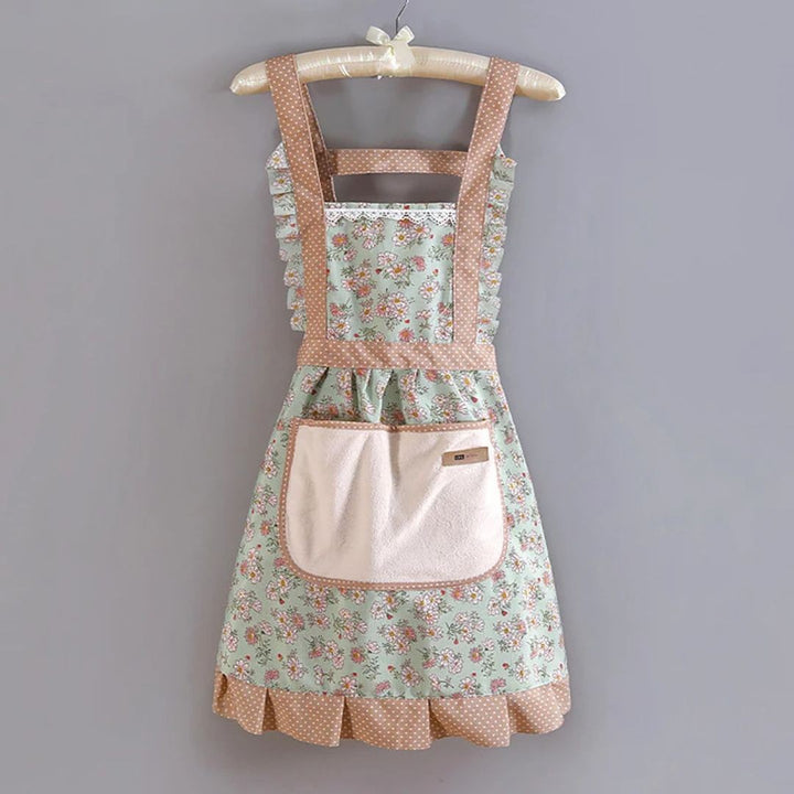 Olbia Linen Apron - Forest Green