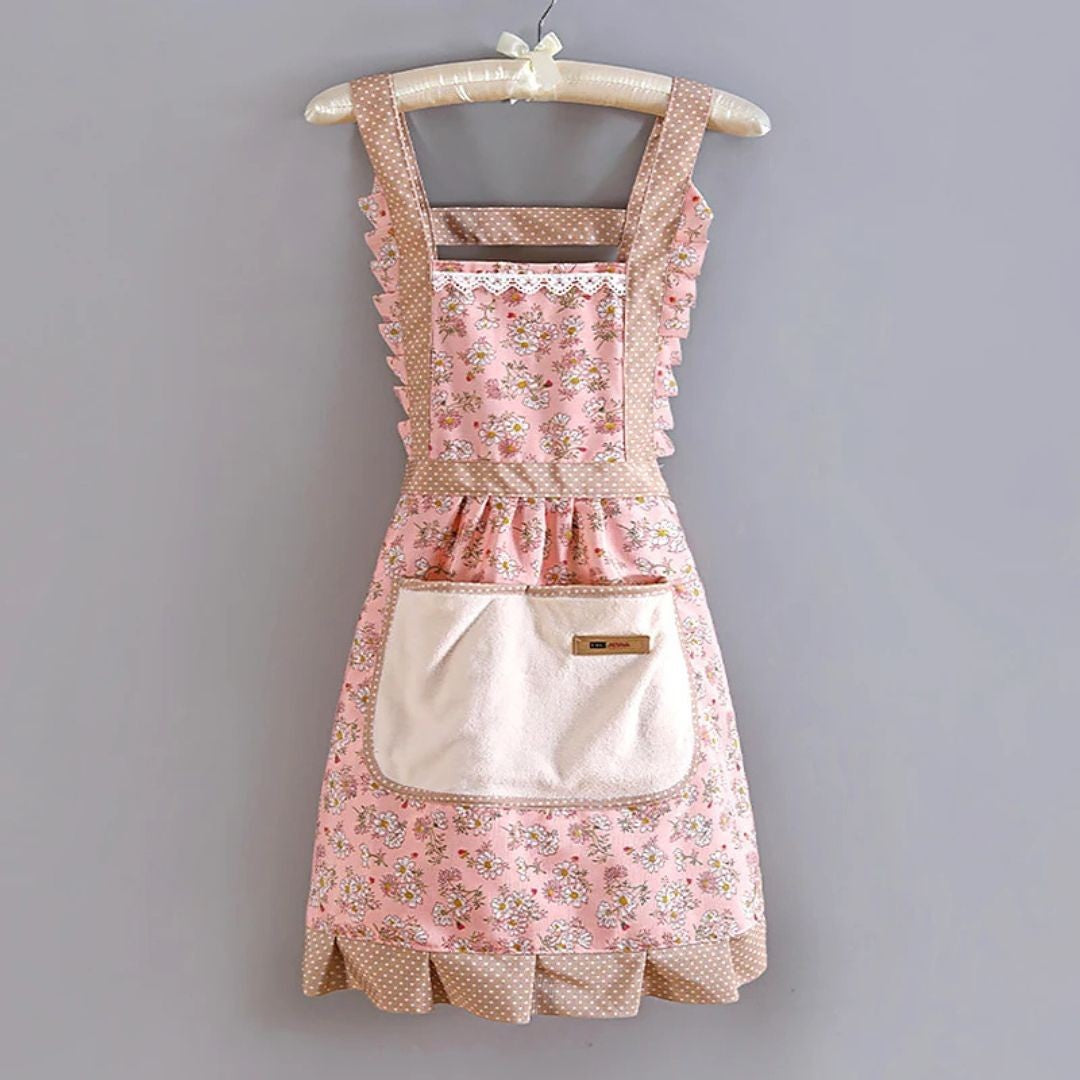 Olbia Linen Apron - Rosewood