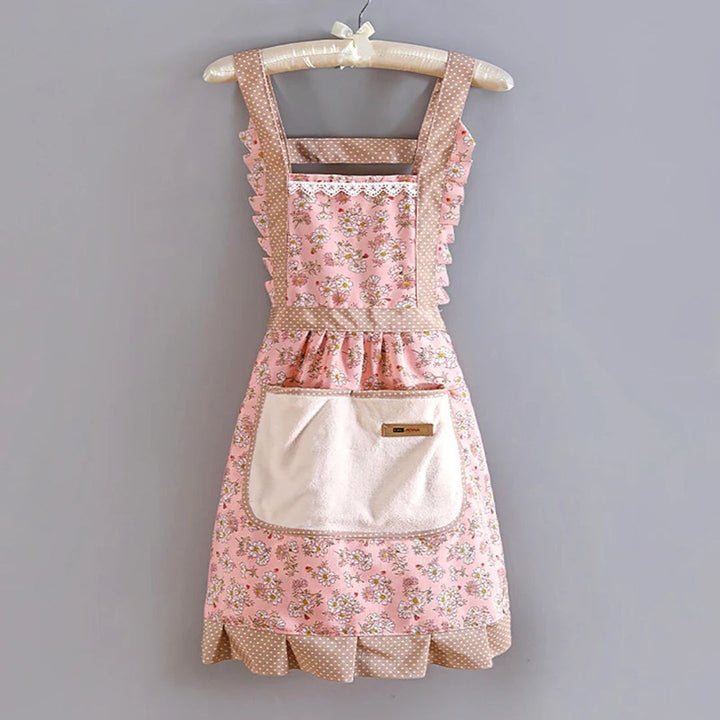 Olbia Linen Apron - Rosewood