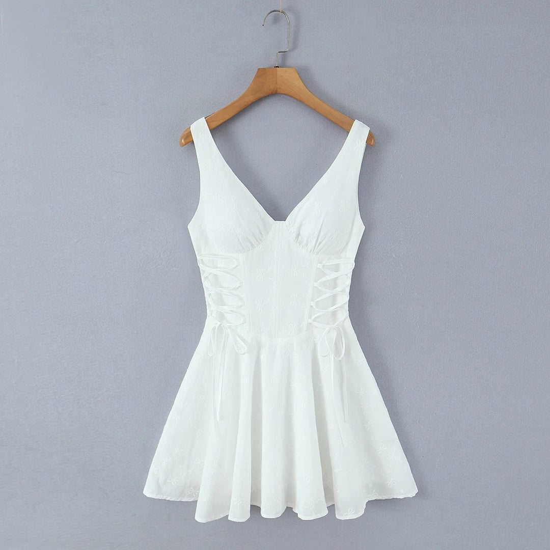 Solna Embroidered Mini Dress