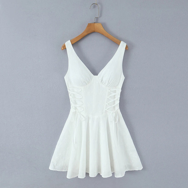 Solna Embroidered Mini Dress