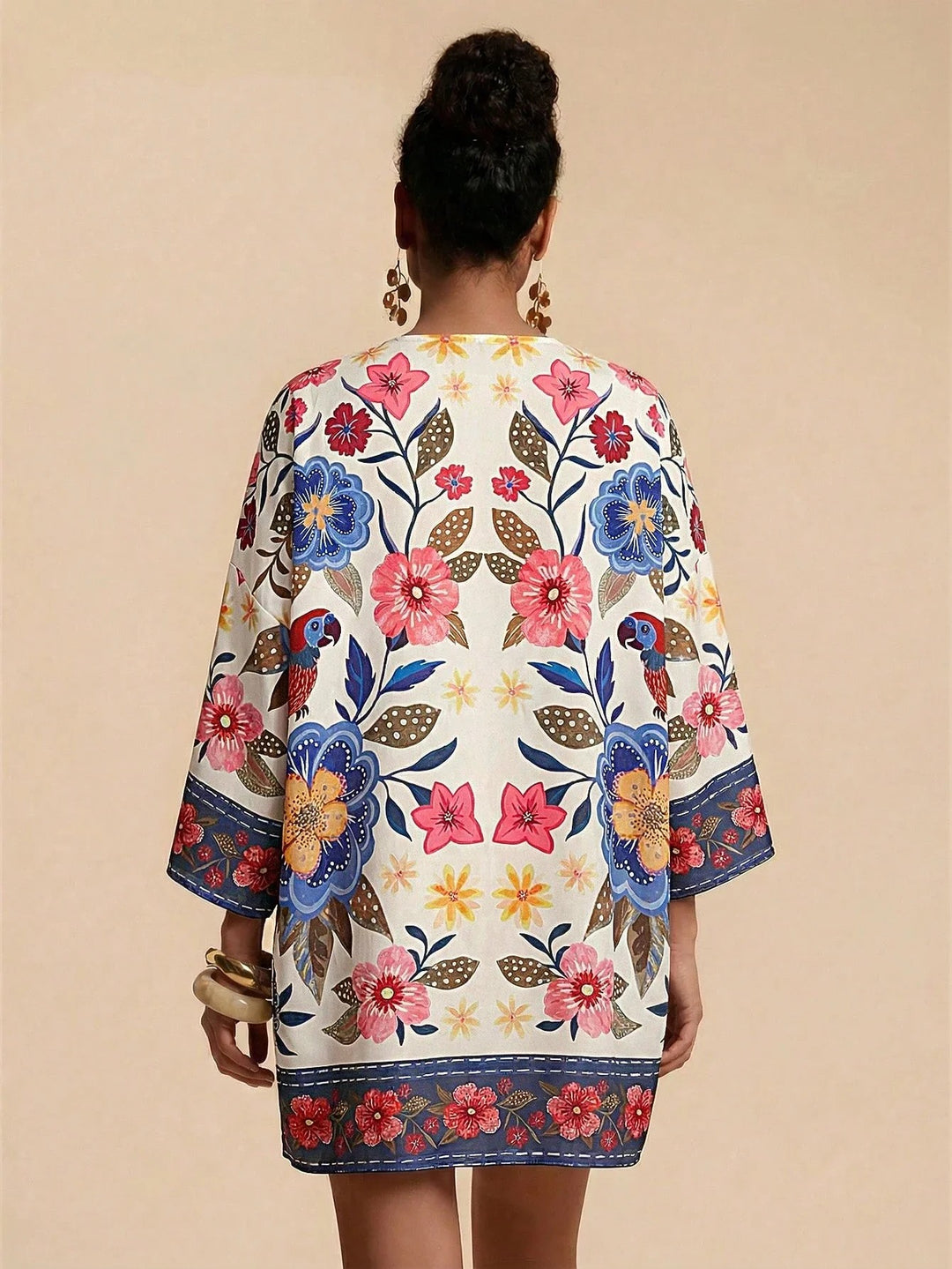Sorrento Parrot Print Kimono