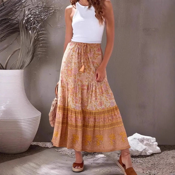 Otranto Floral Maxi Skirt - Sunset Floral