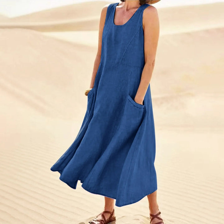 Palma Linen Sleeveless Maxi Dress