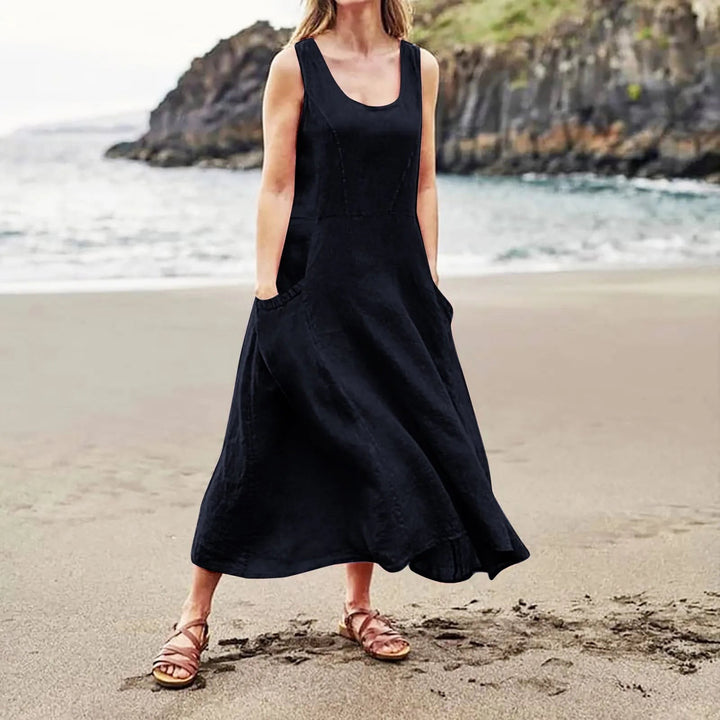 Palma Linen Sleeveless Maxi Dress