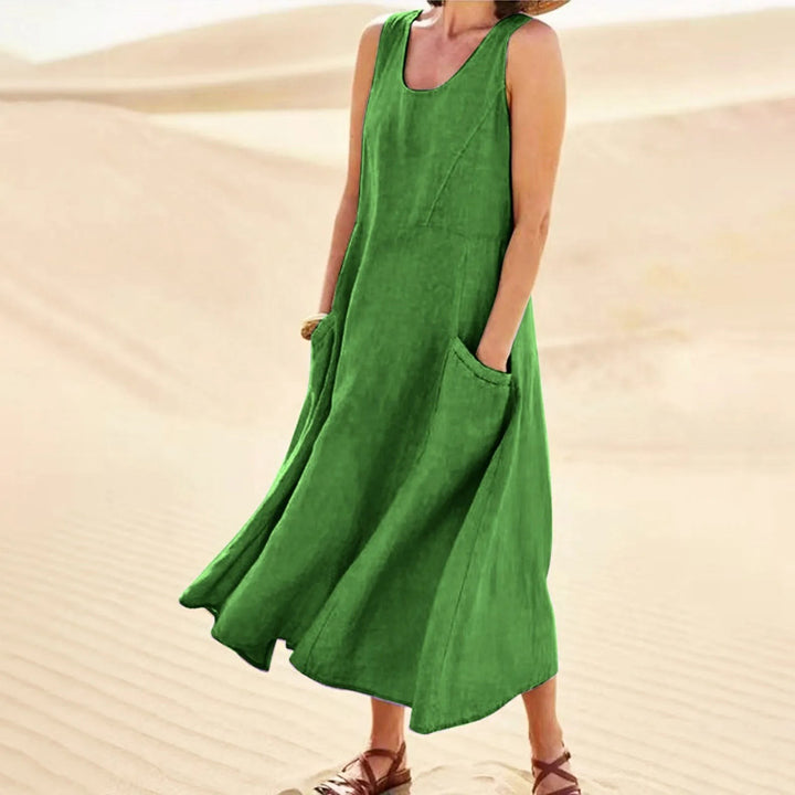 Palma Linen Sleeveless Maxi Dress