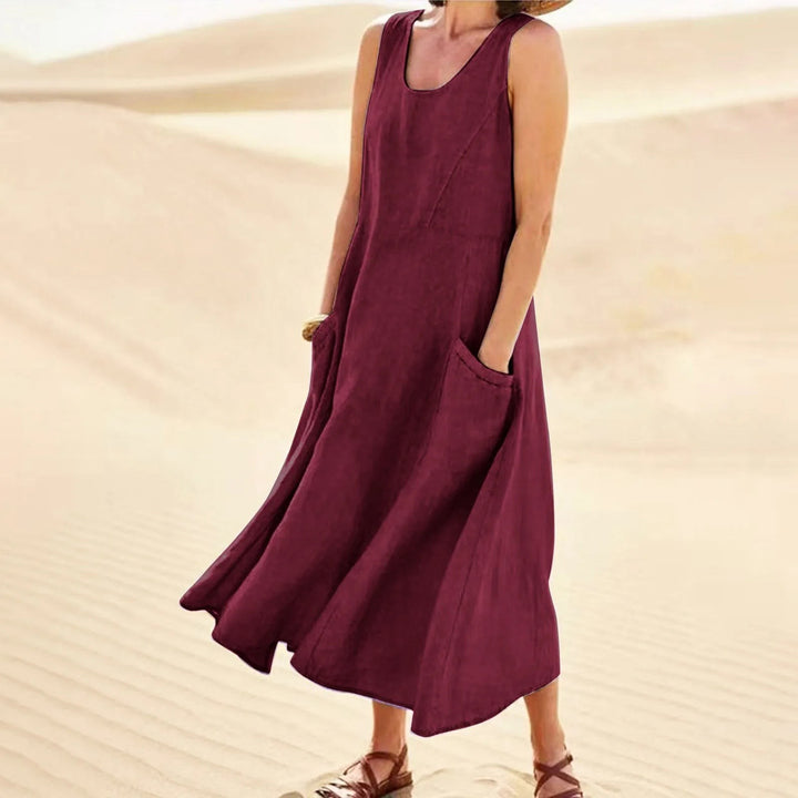 Palma Linen Sleeveless Maxi Dress