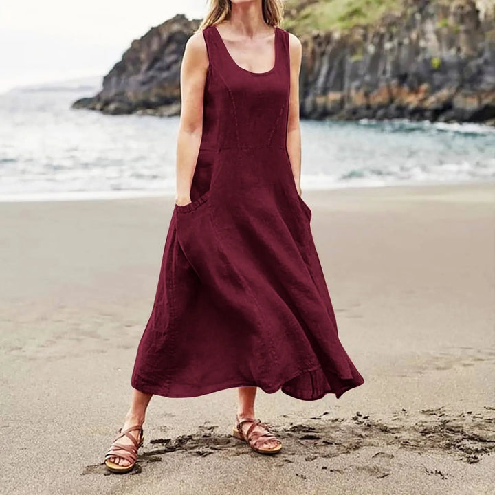 Palma Linen Sleeveless Maxi Dress