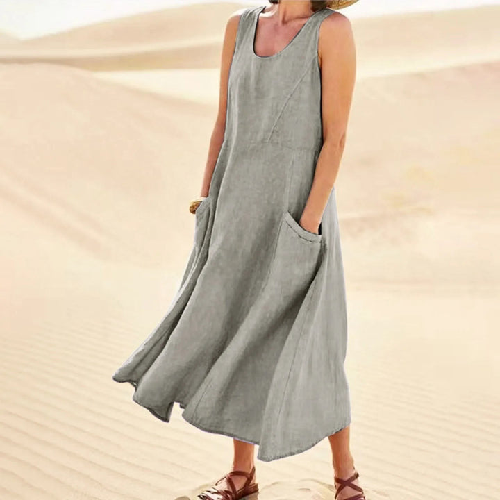 Palma Linen Sleeveless Maxi Dress