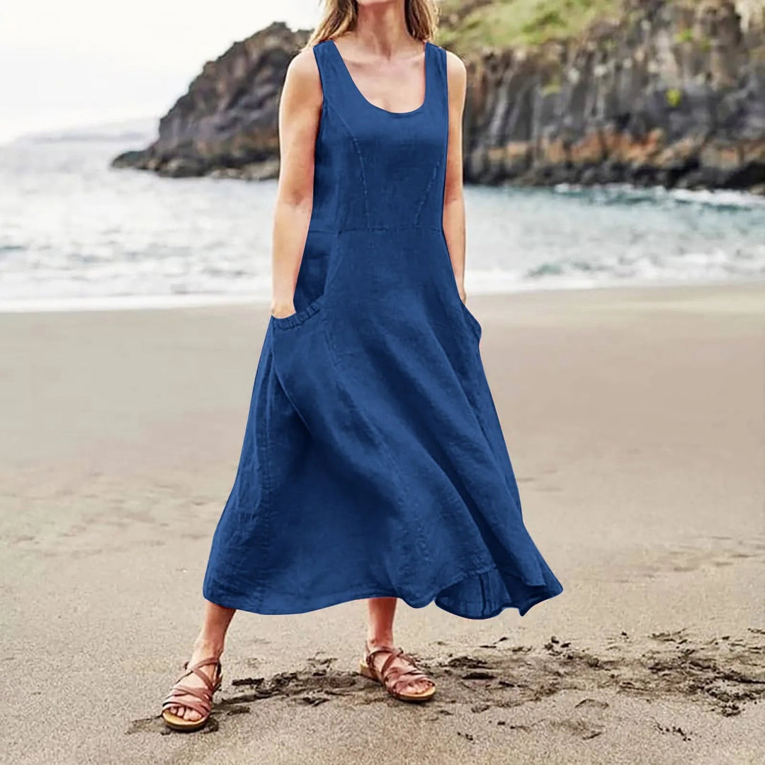 Palma Linen Sleeveless Maxi Dress