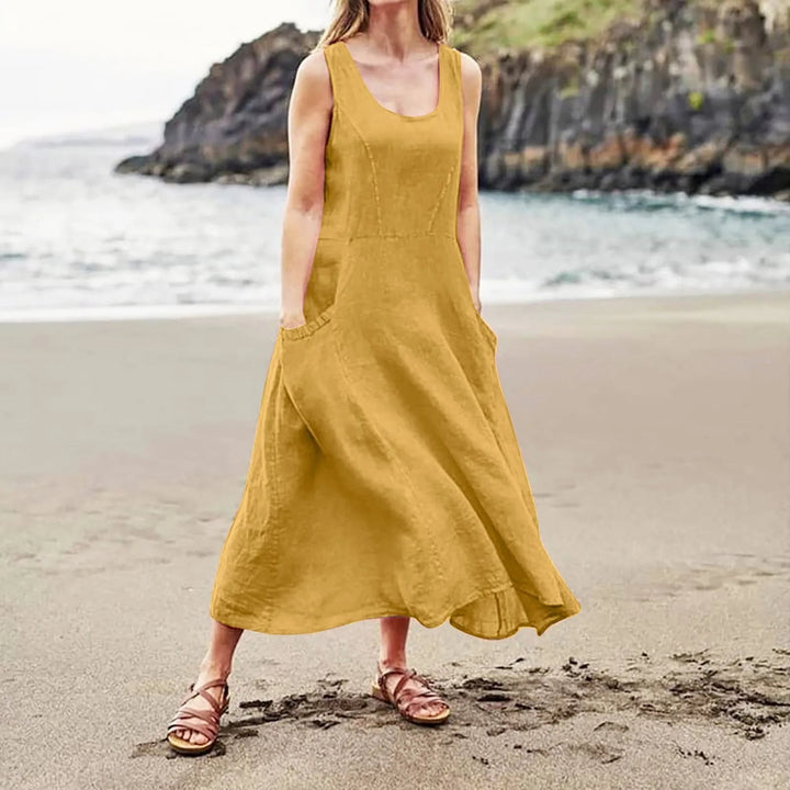 Palma Linen Sleeveless Maxi Dress