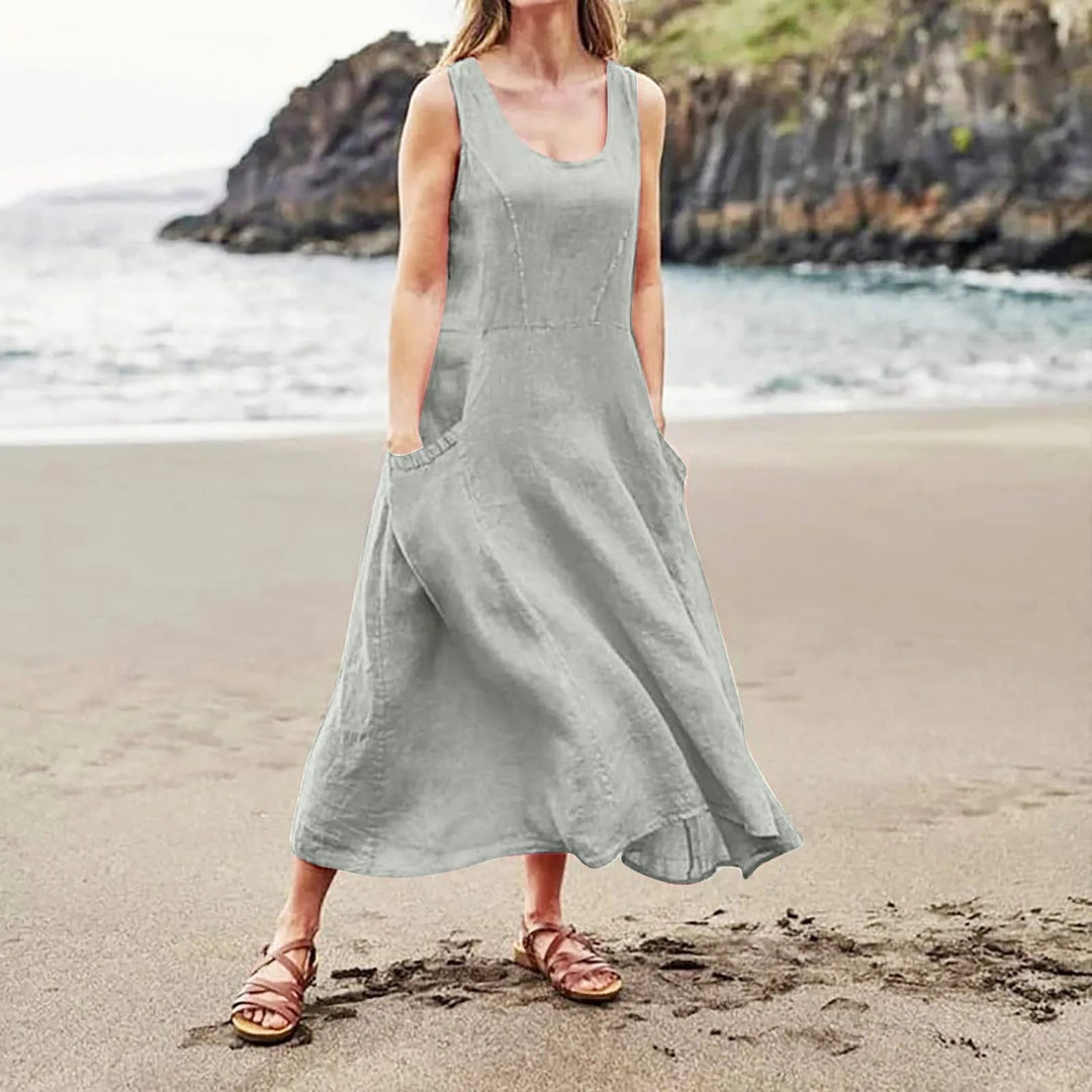 Palma Linen Sleeveless Maxi Dress