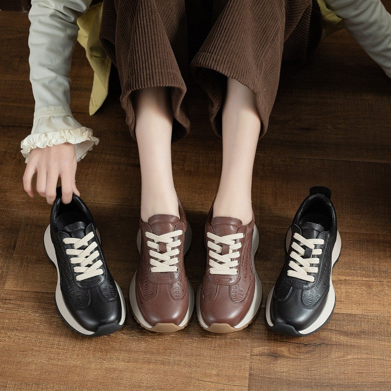 Pavia Genuine Leather Sneakers