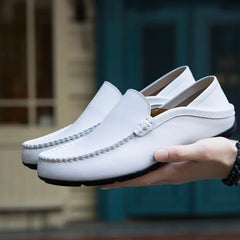 Pembroke Genuine Leather Loafers - Chalk White