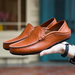 Pembroke Genuine Leather Loafers - Chestnut Brown