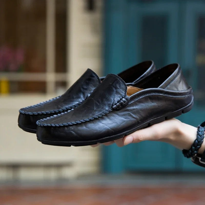 Pembroke Genuine Leather Loafers - Onyx Black