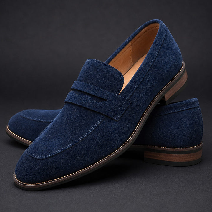 Pembroke Leather Loafers - Navy