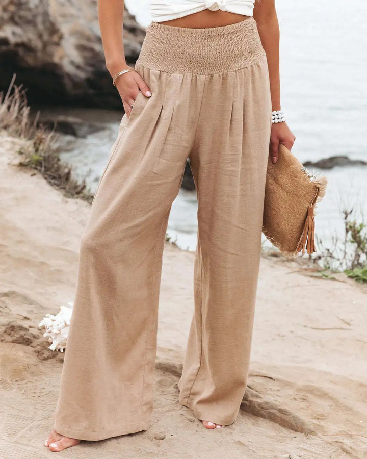 Perpignan Linen Wide-Leg Pants