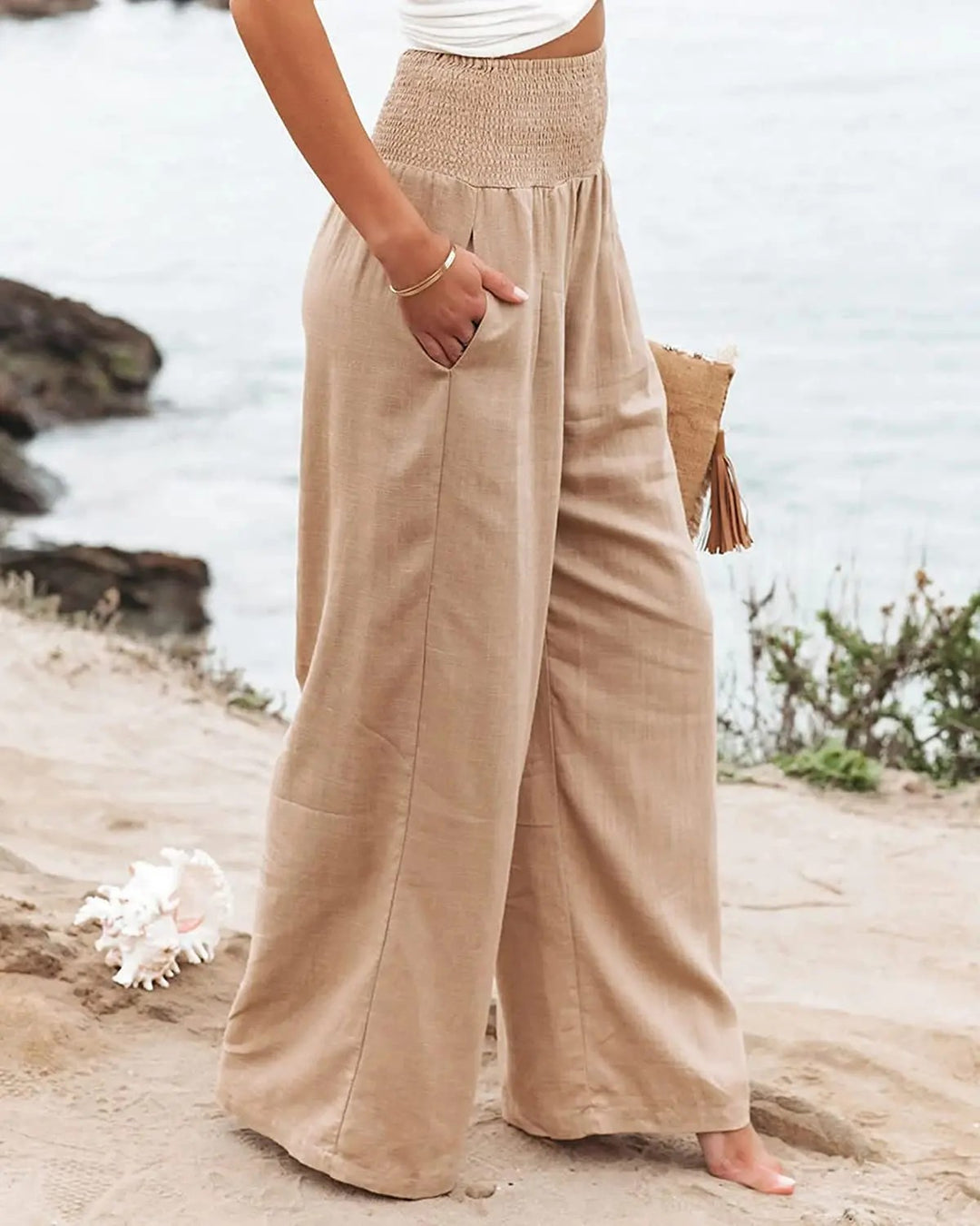 Perpignan Linen Wide-Leg Pants