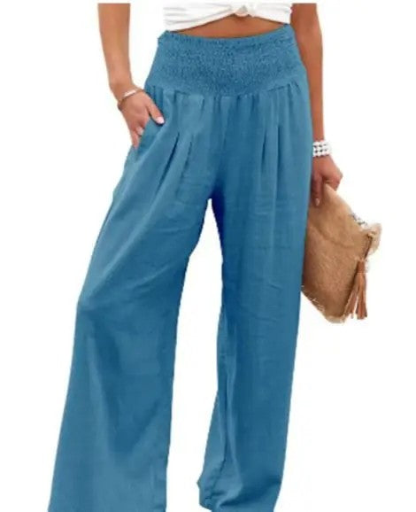 Perpignan Linen Wide-Leg Pants