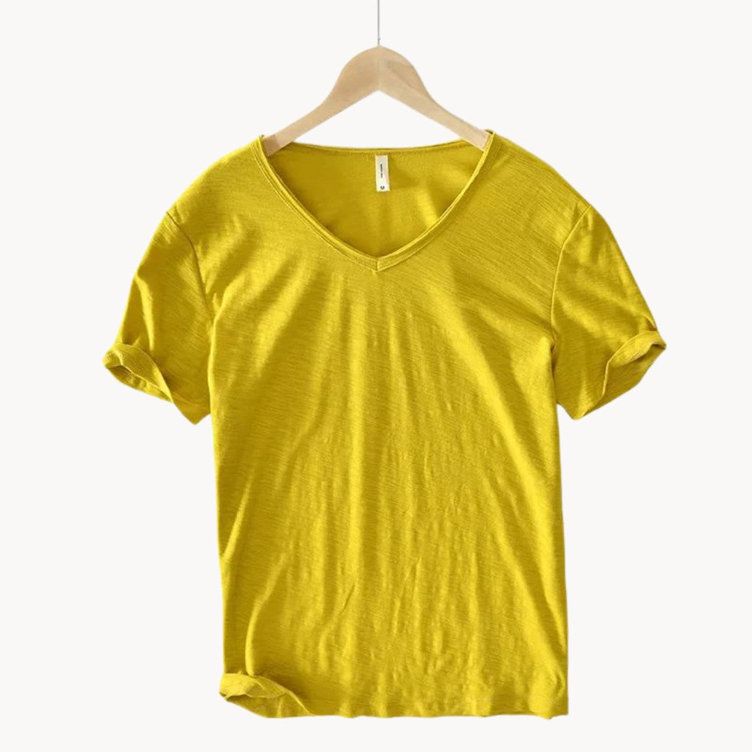 Perugia Cotton Button Shirt - Saffron
