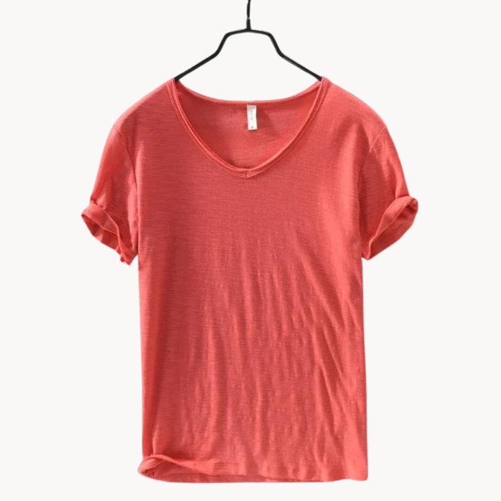 Perugia Cotton Button Shirt - Crimson