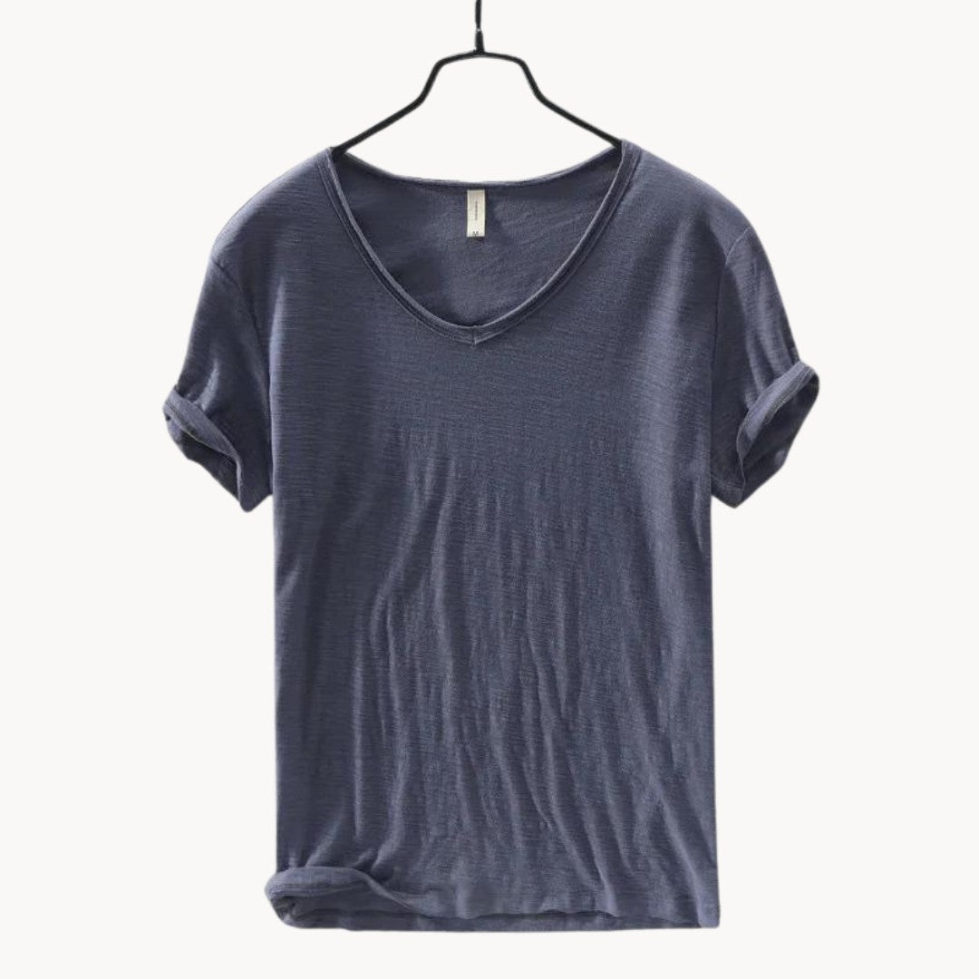 Perugia Cotton Button Shirt - Slate Gray