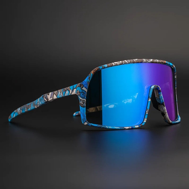 Phantom Polarized Sunglasses - Matte Black / Azure Flash