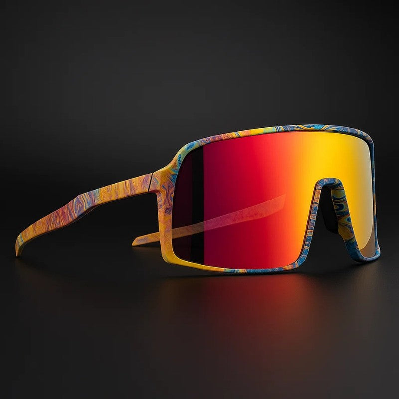 Phantom Polarized Sunglasses - Matte Black / Ember Glow