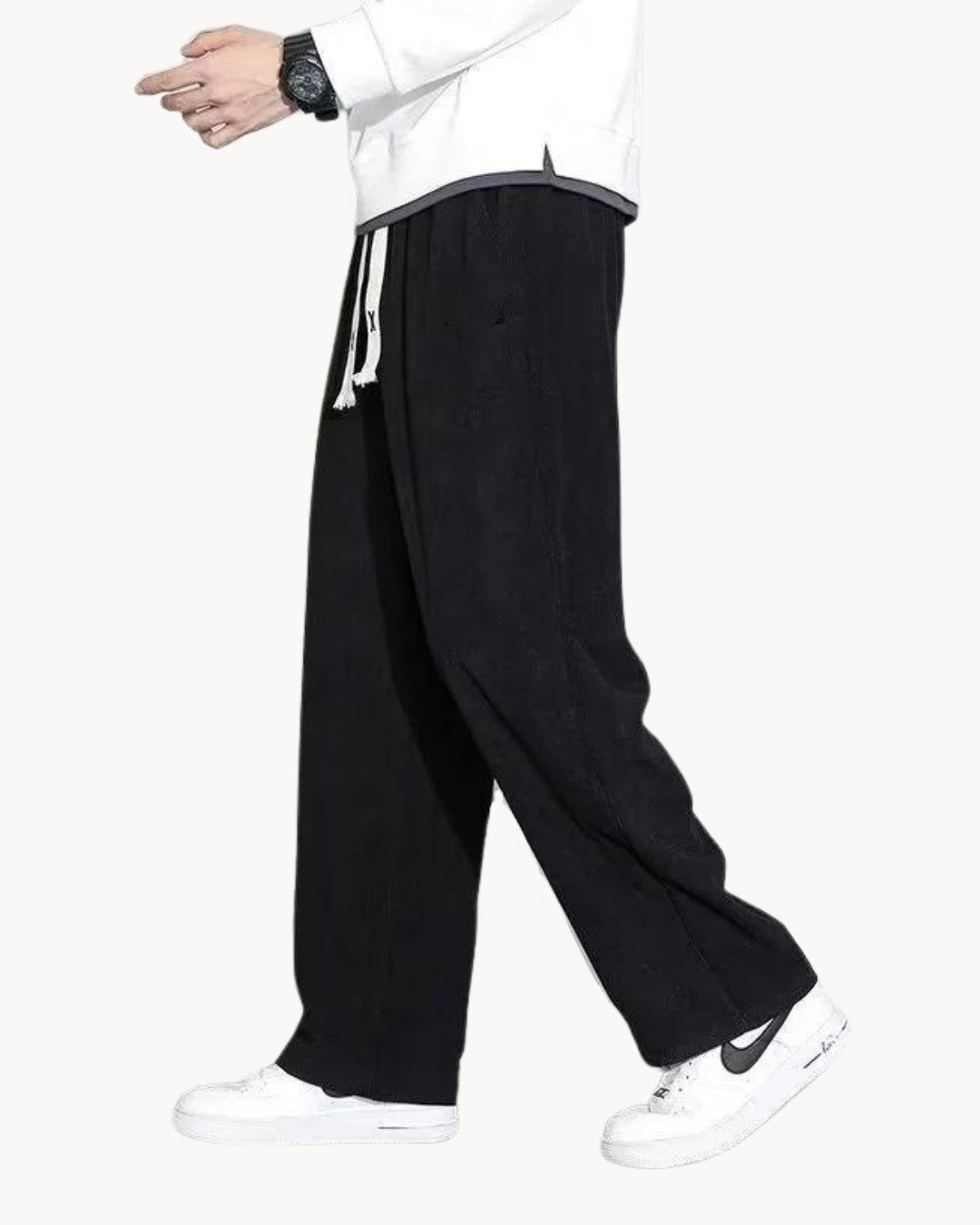 Pienza Corduroy Relaxed Pant - Black