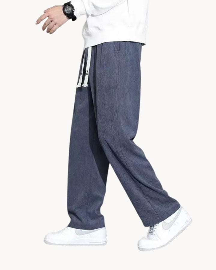 Pienza Corduroy Relaxed Pant - Dusty Blue
