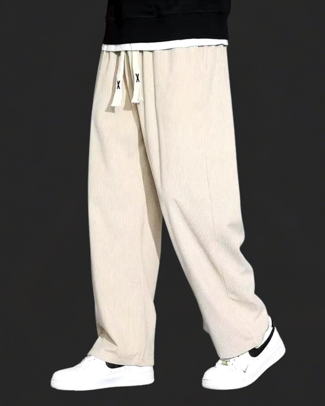 Pienza Corduroy Relaxed Pant - Ivory