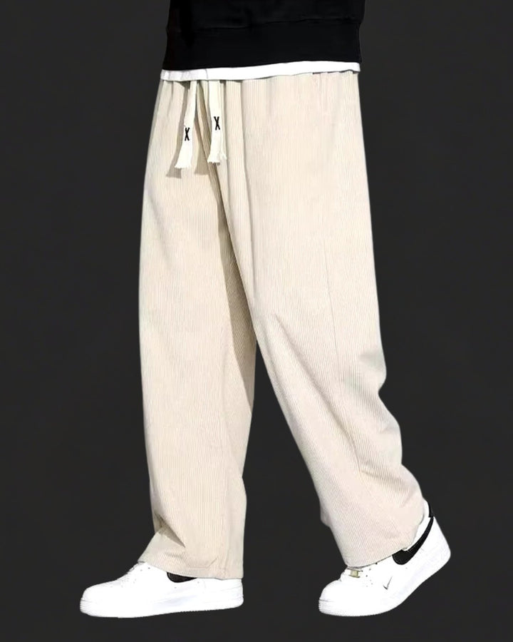 Pienza Corduroy Relaxed Pant - Ivory