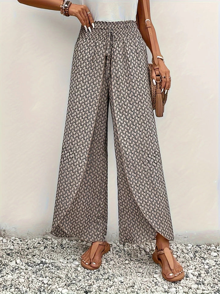 Positano Print Wide Leg Pants