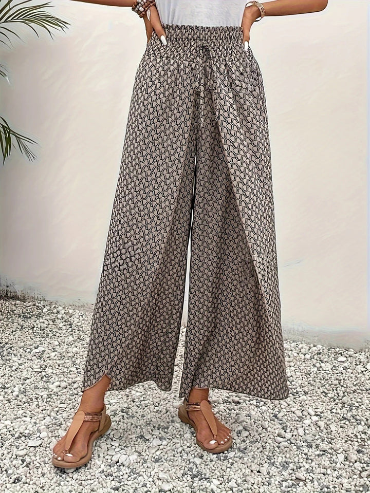 Positano Print Wide Leg Pants
