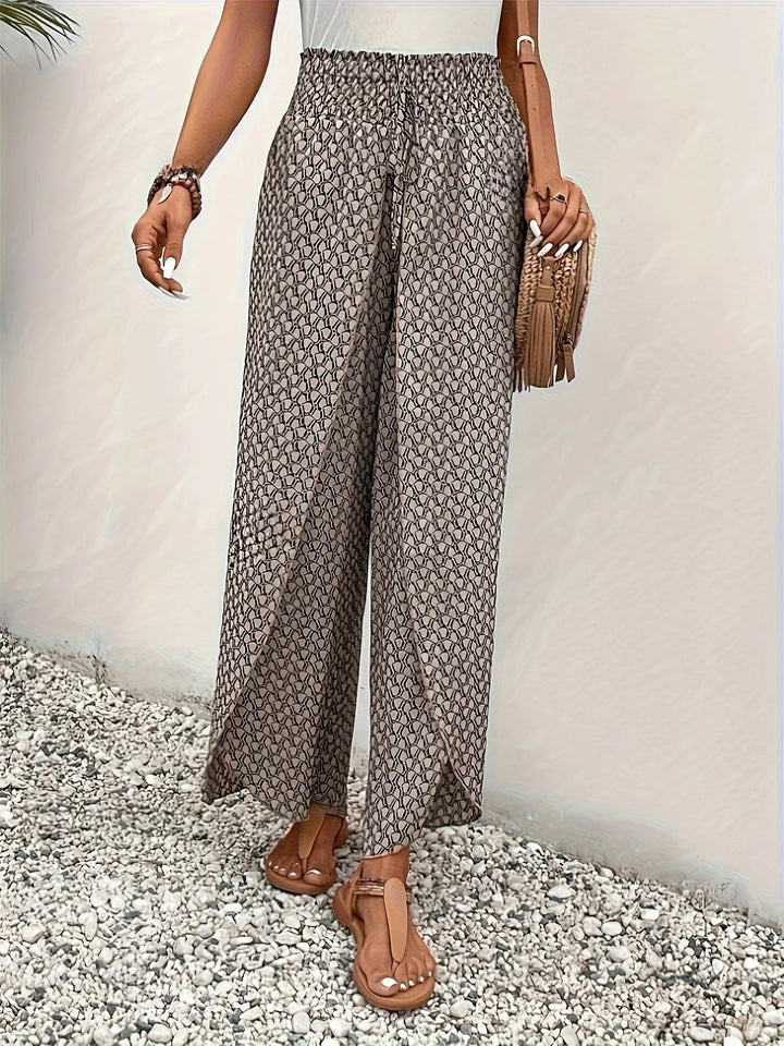 Positano Print Wide Leg Pants