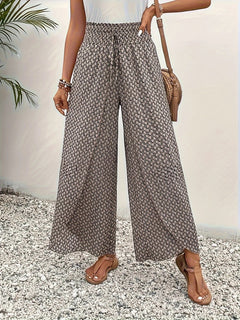 Positano Print Wide Leg Pants