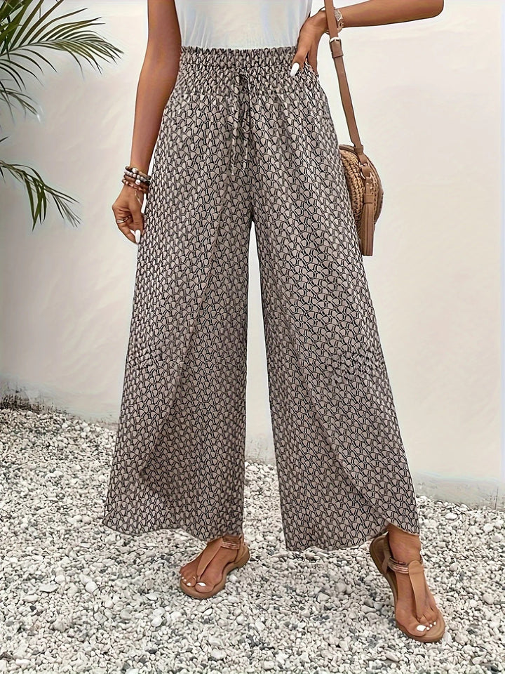 Positano Print Wide Leg Pants